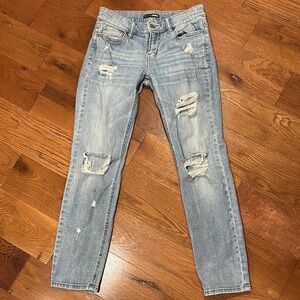 Fashion Nova Distressed Light Blue Jeans size 3